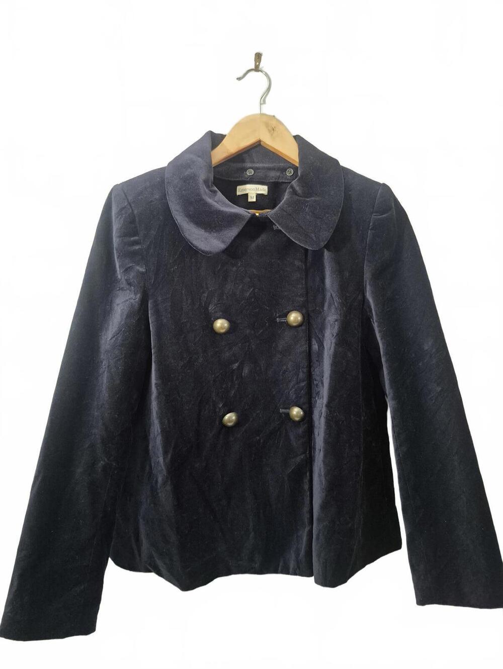Elegant Emerson Made ladies navy blue blazer crafted from 100% cotton